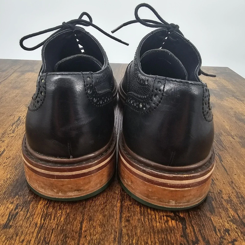 Cole Haan Colton Wingtip Brogue Oxfords Black Dress Shoes C11756 -‎ Men's 11.5M